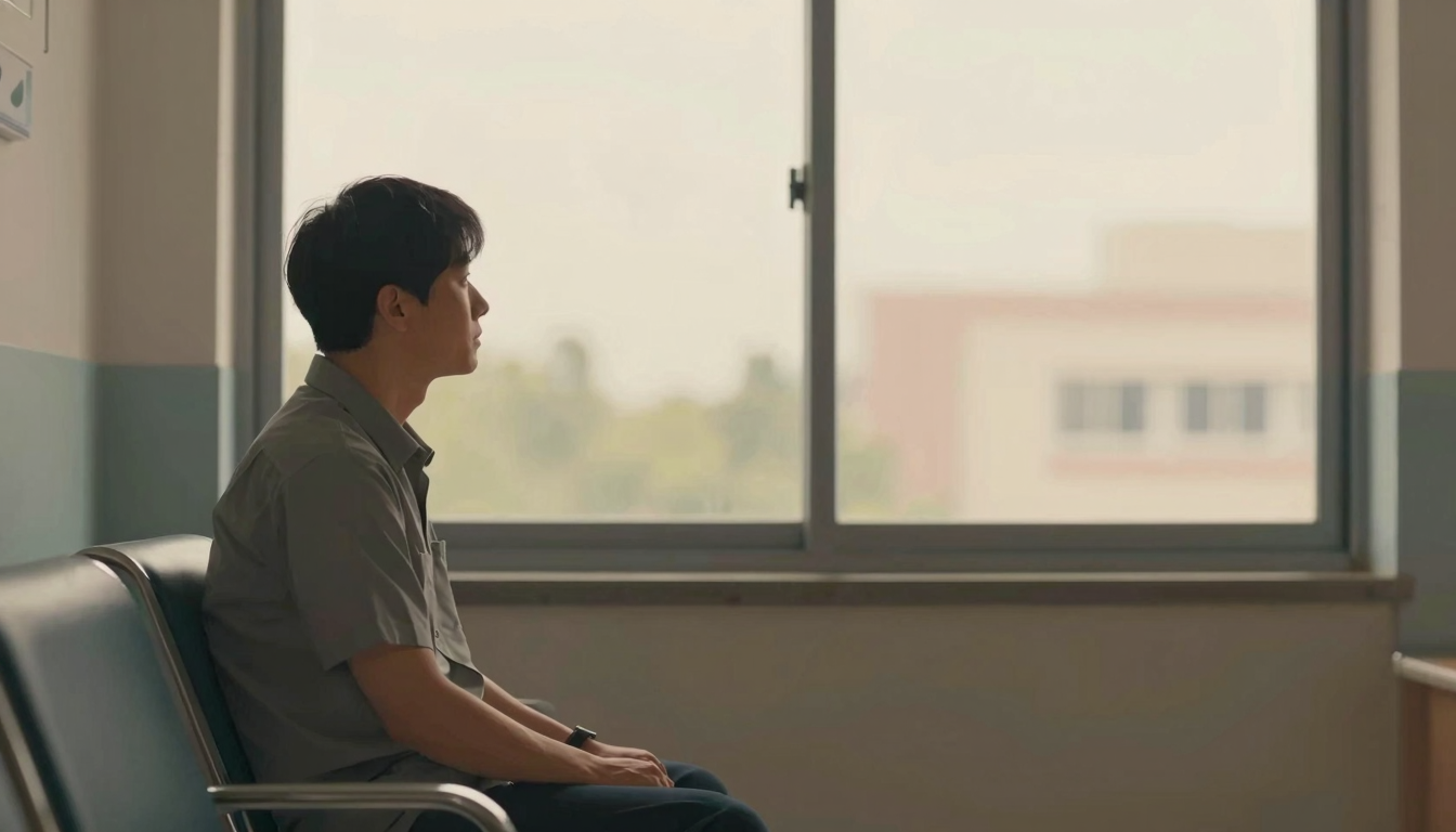 의료 접근성의 한계를 드러내는 대기실 모습