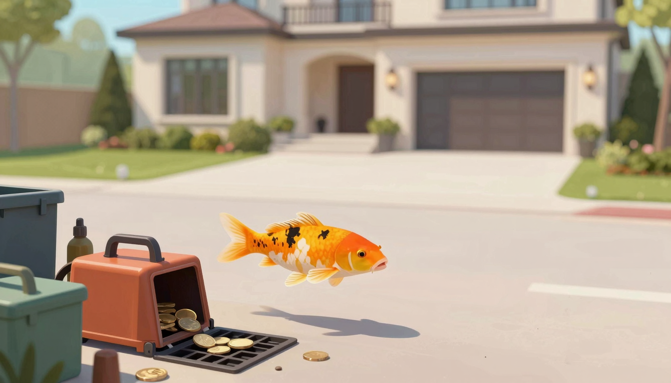 대형 주택 외관 — 관리와 유지의 중요성을 보여주는 모습.